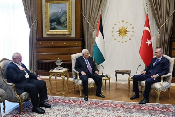 トルコ大統領はパレスチナ大統領およびハマスの指導者らと会談